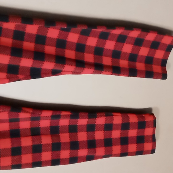 Climate Right by Cuddle Duds Black/Red Plaid Fleece Pajama Pants XXL - Picture 3 of 4